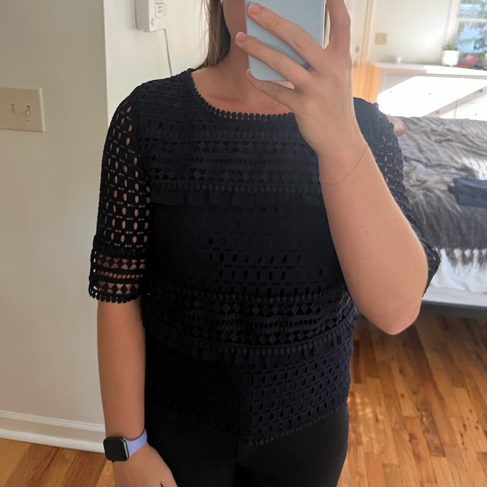 Navy Banana Republic Blouse